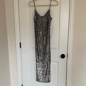 Topshop gradient silver Sequin Women's Dress new with tags size 4